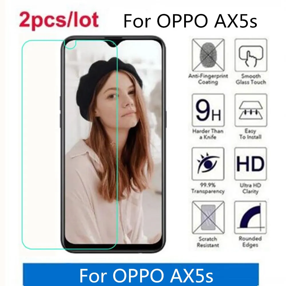 

Закаленное стекло для OPPO AX5s 2.5D Premium, защитная пленка для экрана для OPPO AX5s, защитная пленка, стекло