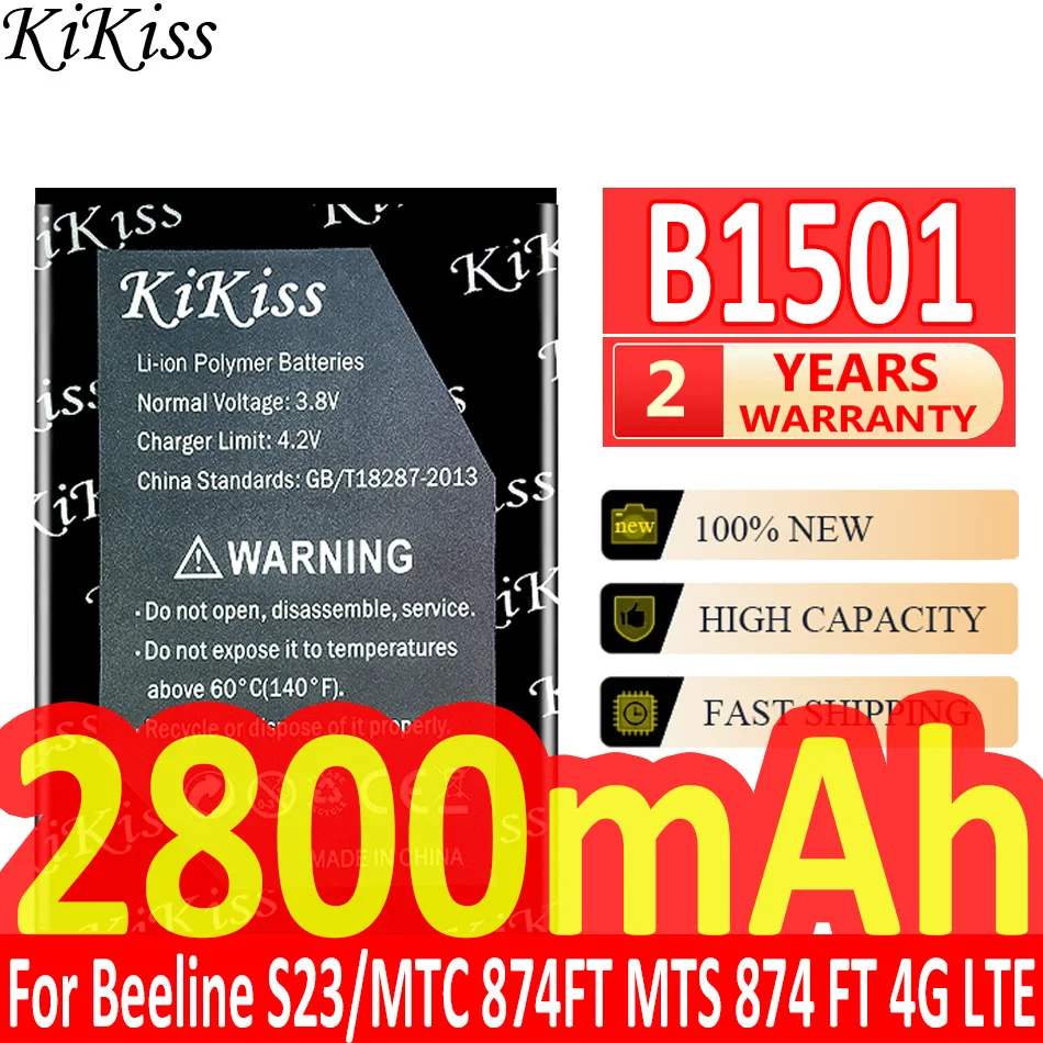 

2800mAh KiKiss Powerful Battery B1501 For MTC 874FT MTS 874 FT 4G LTE Wi-Fi Poytepa WIFI Router Hotspot Modem