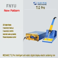 electric soldering iron mechanic t12 pro soldering station digital display intelligent temperature control and anti static