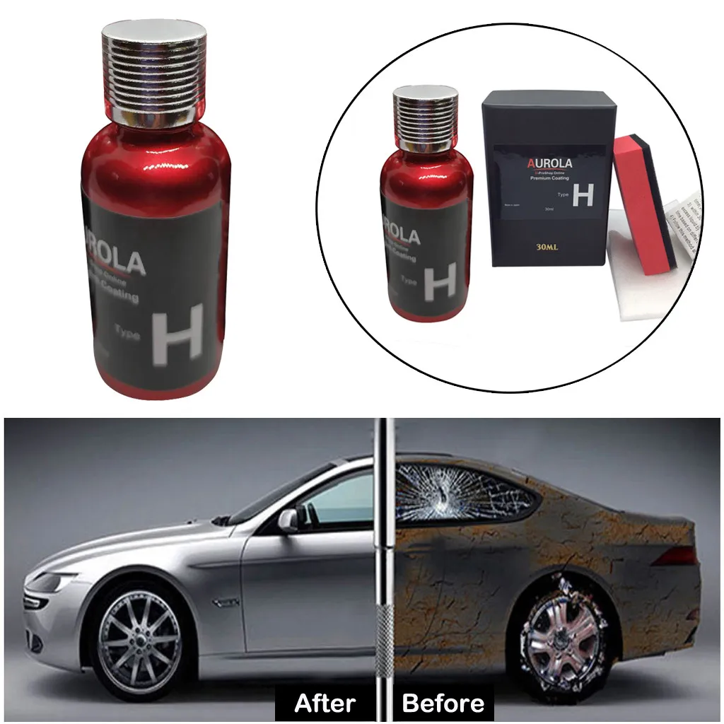 Жидкое керамическое покрытие 9H комплект гидрофобного стеклянного покрытия из