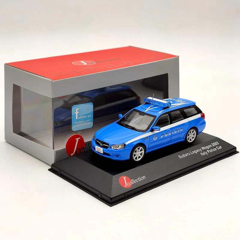 

J Collection 1:43 For SUBARU Legacy Wagon Police Italy Car 2003 JC285 Diecast Models Limited Edition Collection Auto Toys Gift