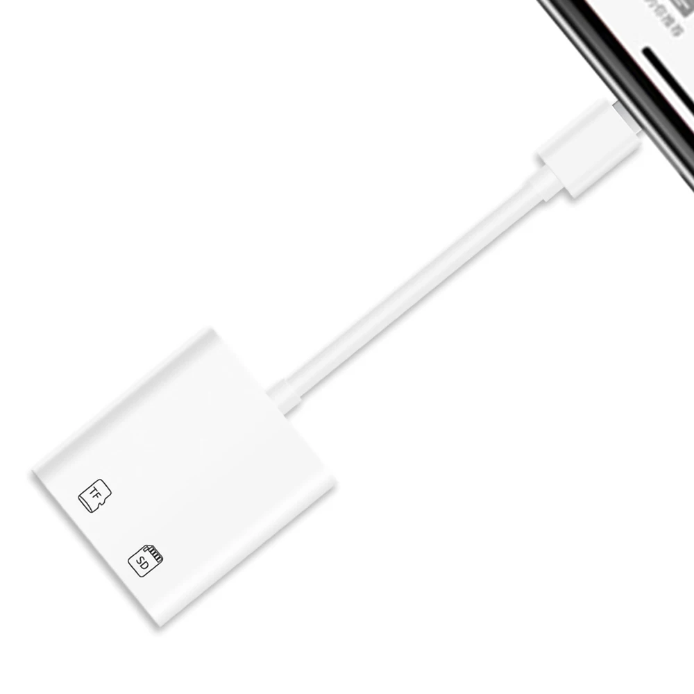 

ihuigol iOS 13 OTG Adapter Lighting to Micro SD Camera Card Reader TF Memory Card U Disk USB 3.0 Data Converter For iPhone 11 12