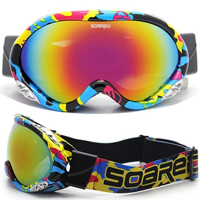 Adults goggles Женский/мужской/детский горнолыжный шлем/очки для сноуборда шлем снегоход мото Велоспорт Скейтборд катание безопасность шлем Зимний теплый флис - Цвет: Adults goggles