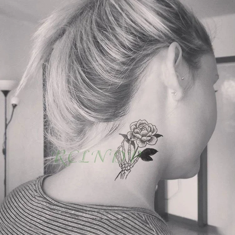 Водостойкие временные тату наклейки Роза Лаванда поддельные Татто красивые Wisteria