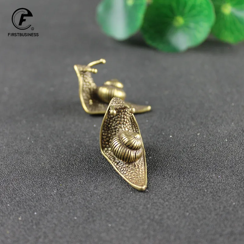 Статуя из чистой меди в ретро стиле миниатюрный настольный декор с улиткой