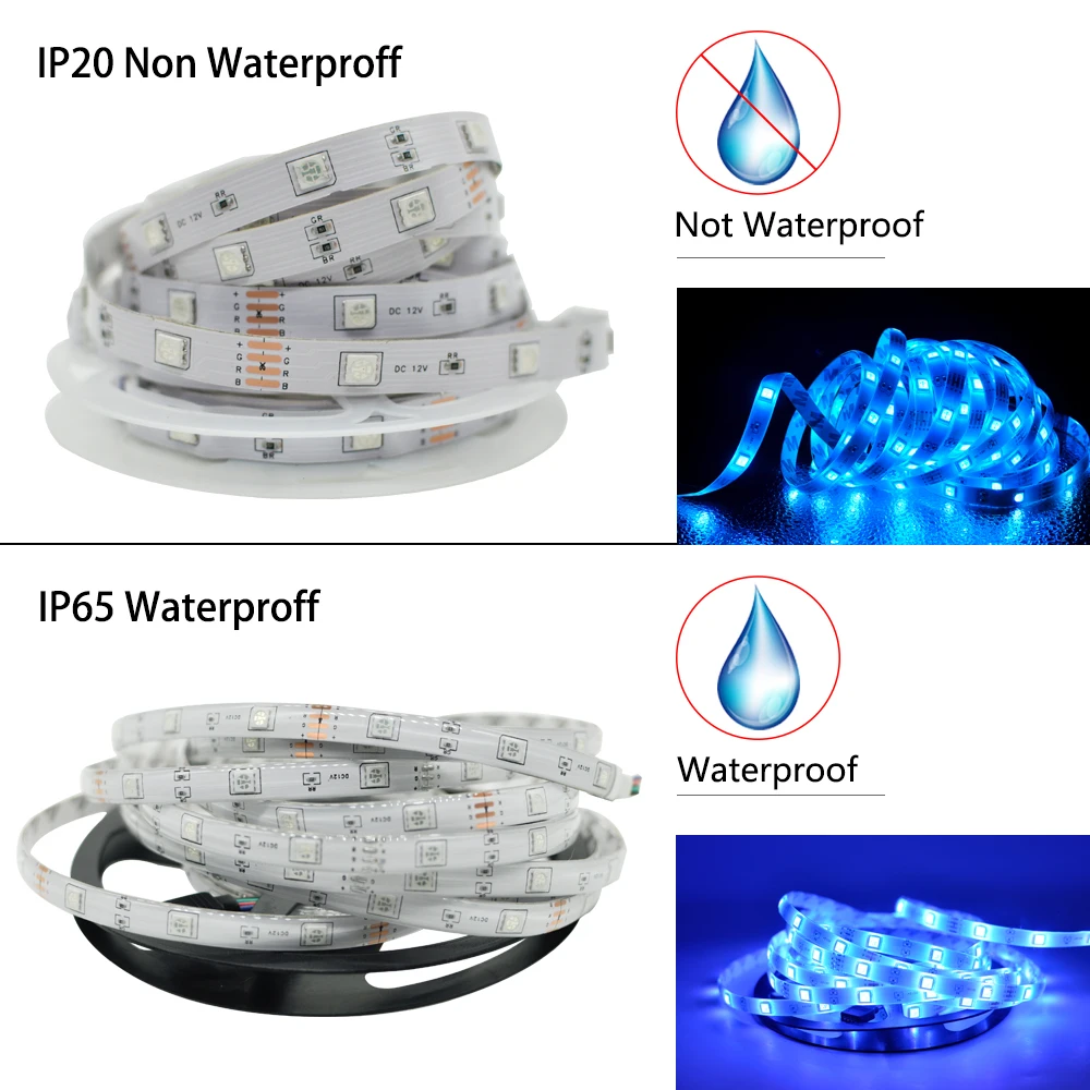 Новинка гибкая водонепроницаемая лента RGB 5050 SMD 5 м 10 15 20 диодная DC 12 в с пультом