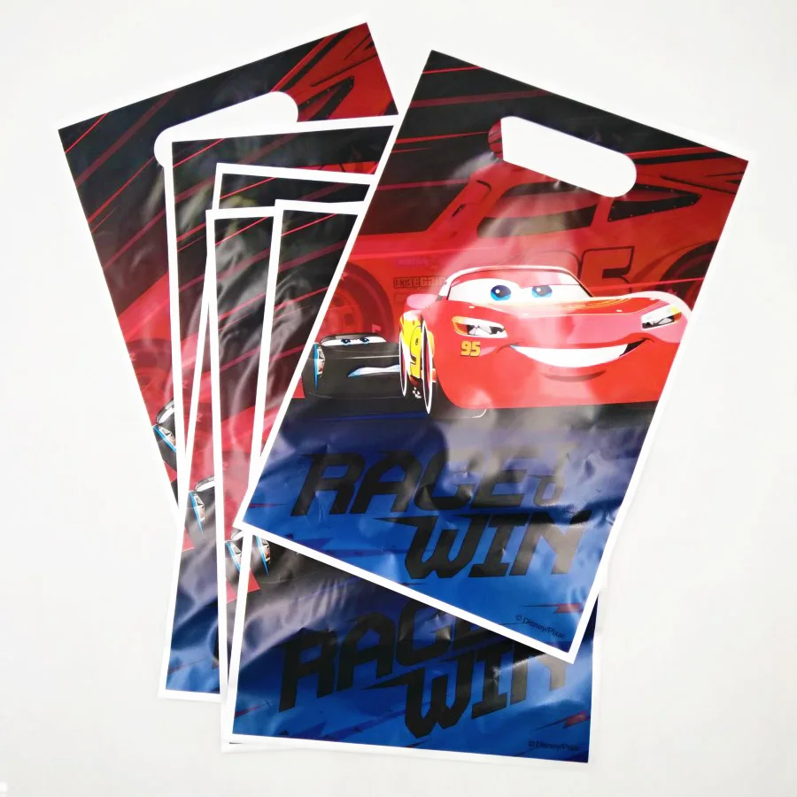 6 шт./пакет Lightning Mcqueen вечерние принадлежности Подарочный пакет конфеты/заберите мешок с персонажем из мультфильмов высокого качества Вечерние праздники и события украшения ко дню рождения