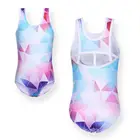 Балетное трико BAOHULU для девочек, без рукавов, с треугольным 3D рисунком