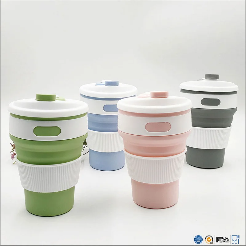 Кофейные кружки для путешествий Складная кофейная чашка с соломенными крышками