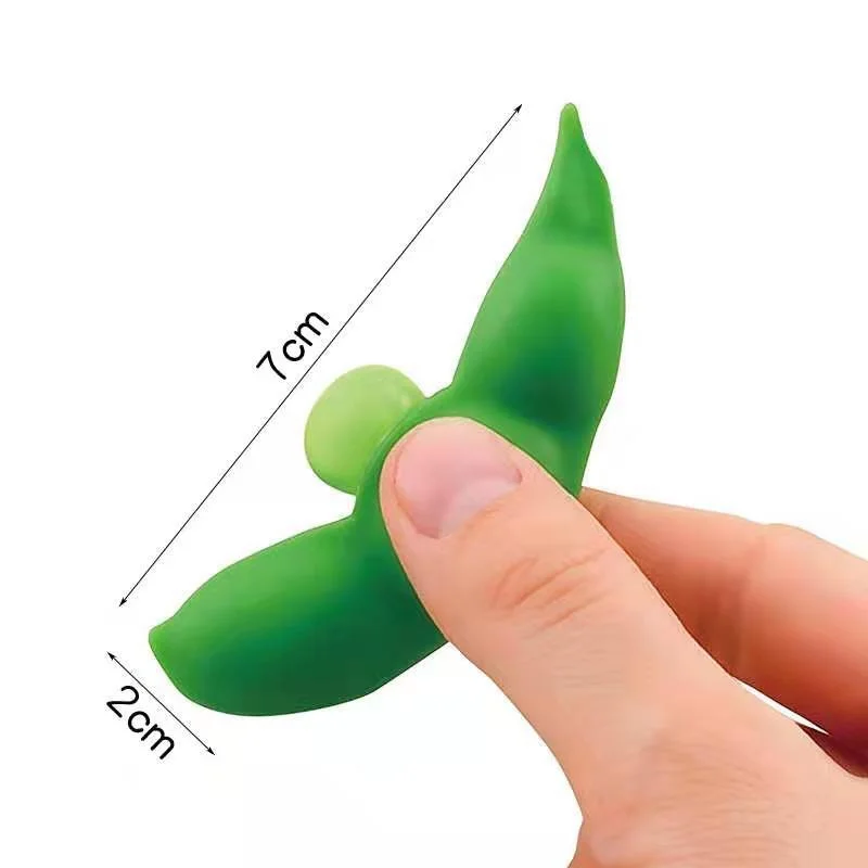 

Infinite Squeeze Edamame Bean Key Chains Ornament Stress Relieve Decompression Toys Antistress Pea Keyrings Fashion Accessories