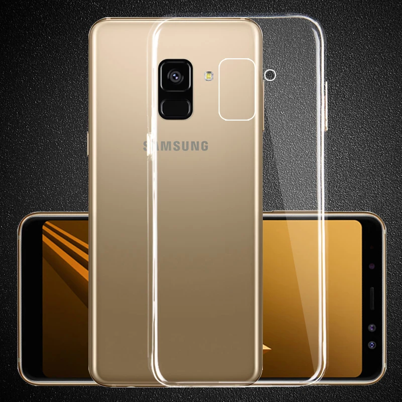 Чехол для Samsung Galaxy A6 2018 тонкий прозрачный мягкий чехол-накладка J6 Plus EU M20 A50 S8