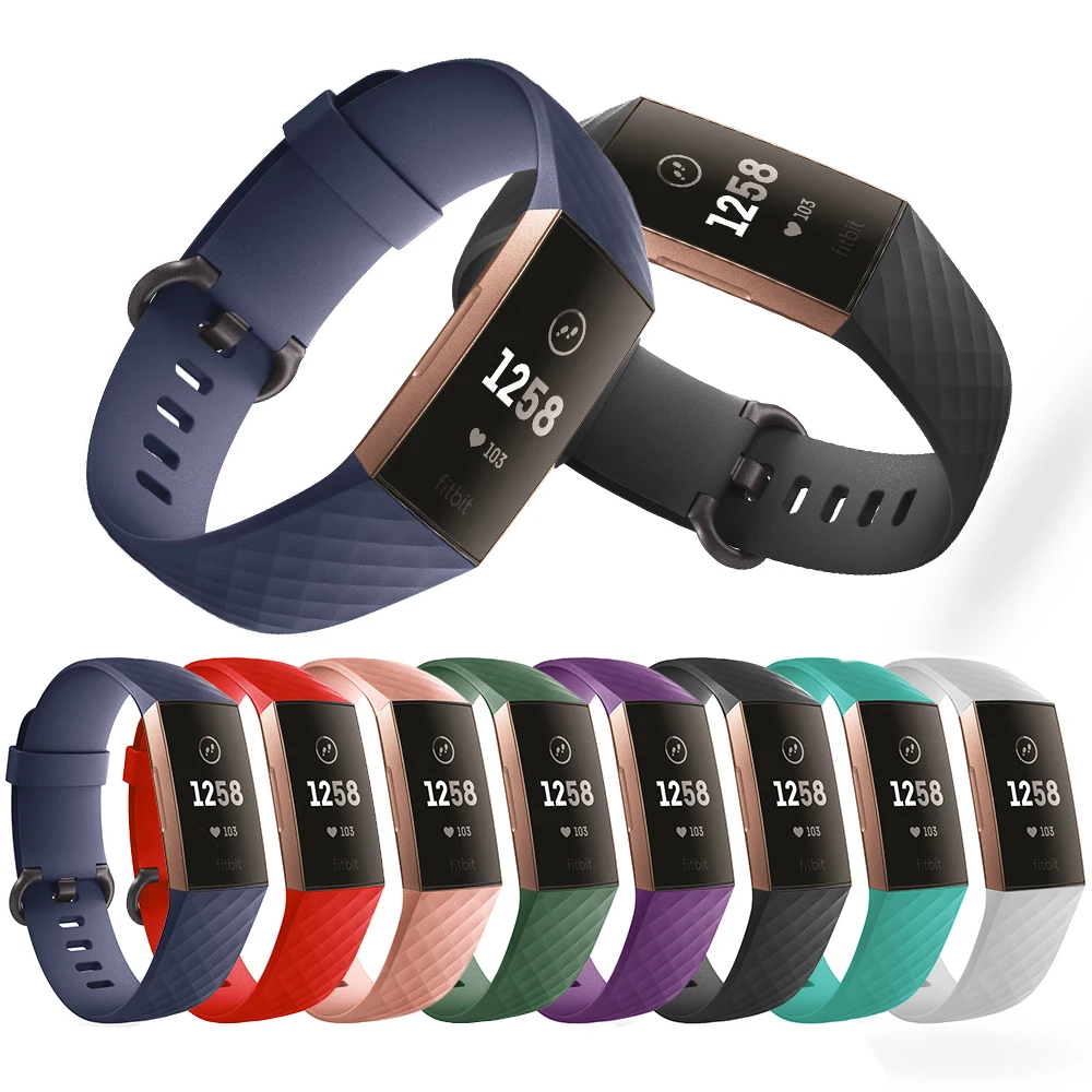 Silicone Wrist Strap For Fitbit Charge 4 3 Smart Band Bracelet On The Fit bit Charge3 Charge4 Watch Leather Belt Wristband Strap