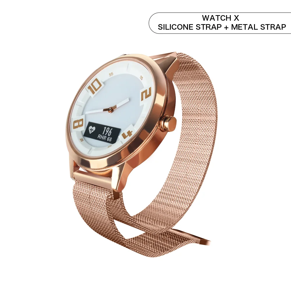 Watch-X-White-Rose G Смарт-часы lenovo, часы с Bluetooth 5,0 OLED сапфировое зеркало, спортивные часы, металлические мужские часы - Цвет: Watch-X-White-Rose G
