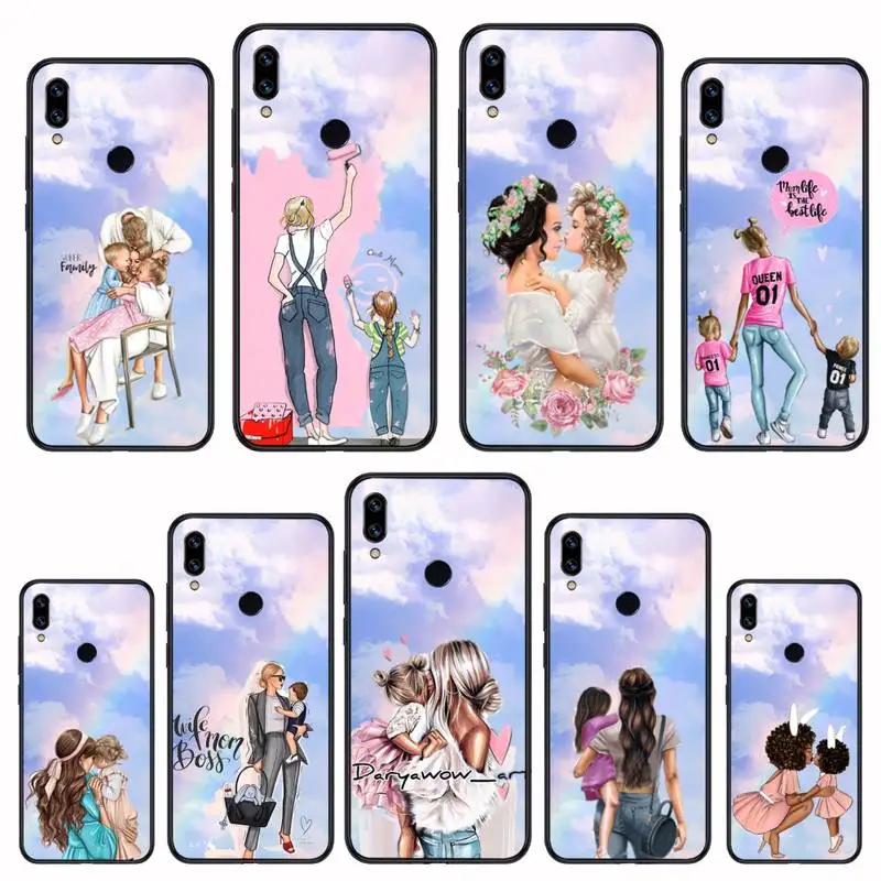 

Phone Case For Xiaomi Redmi Note 4 4x 5 6 7 8 pro S2 PLUS 6A PRO girl Queen Mom baby sky