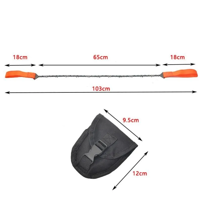 

Outdoor Hand Zipper Saw Portable Survival Chain Saw Tool Chainsaw Hand Emergency Pouch Pocket Camping V5M9
