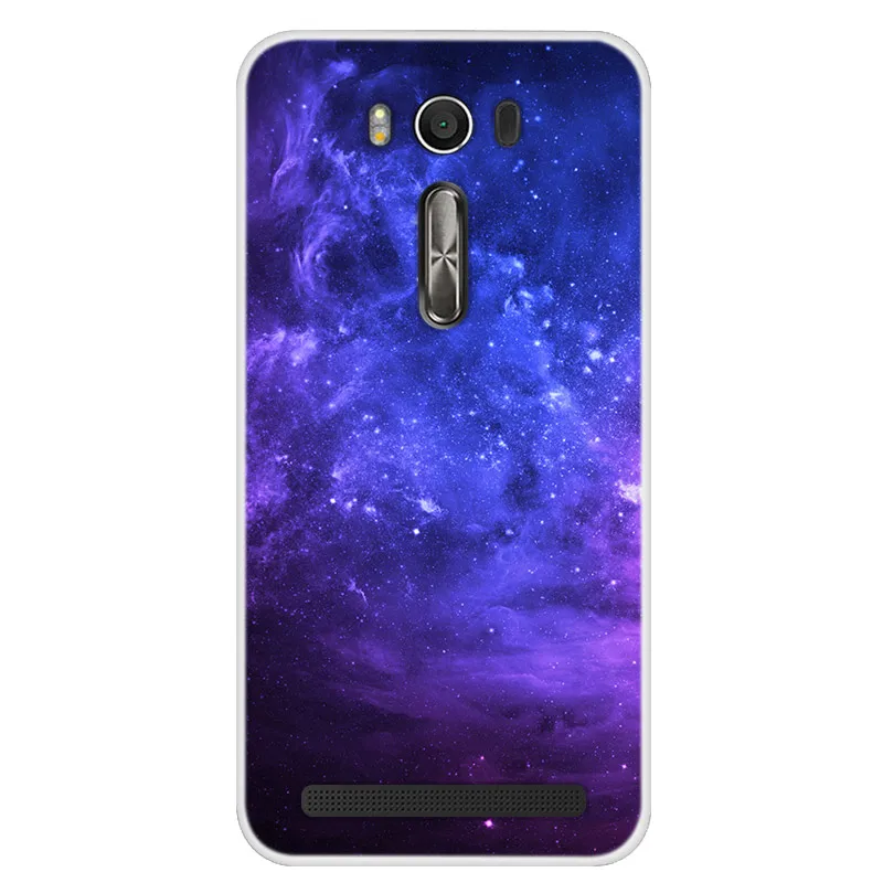 Чехол для Asus Zenfone 2 Laser ZE550KL силиконовый мягкий чехол из ТПУ с принтом звезд и