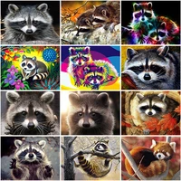 5d diamond painting raccoon full square drill diamond art cross stitch mosaic animals rhinestones pictures home decoration