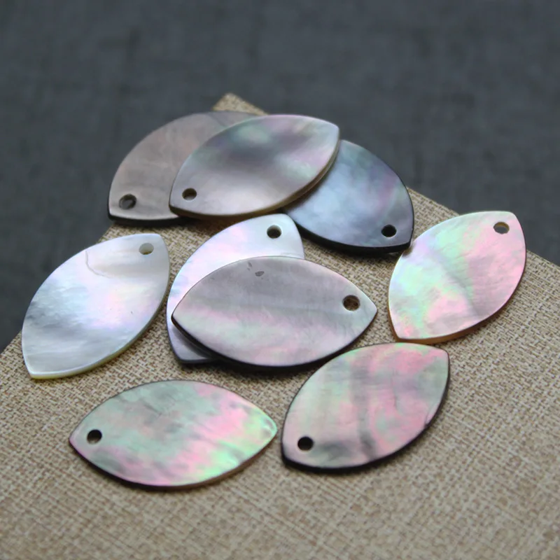 Натуральный черный корпус перламутр лошадиный глаз Форма Висячие серьги