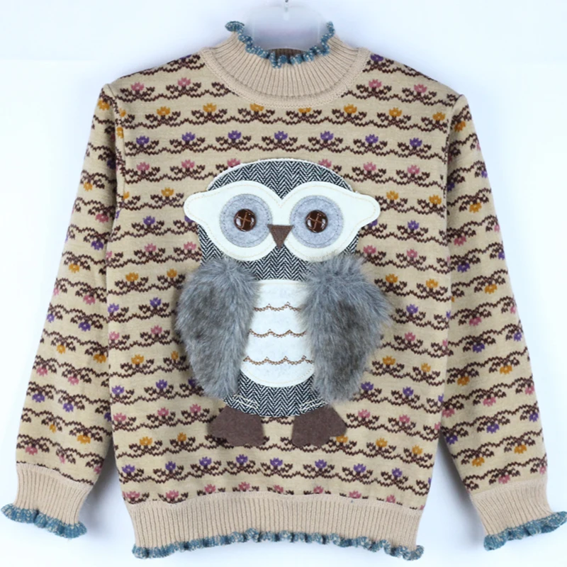 Зимняя одежда для маленьких девочек Детская Свитер 2-8 лет Одежда | Мать и ребенок