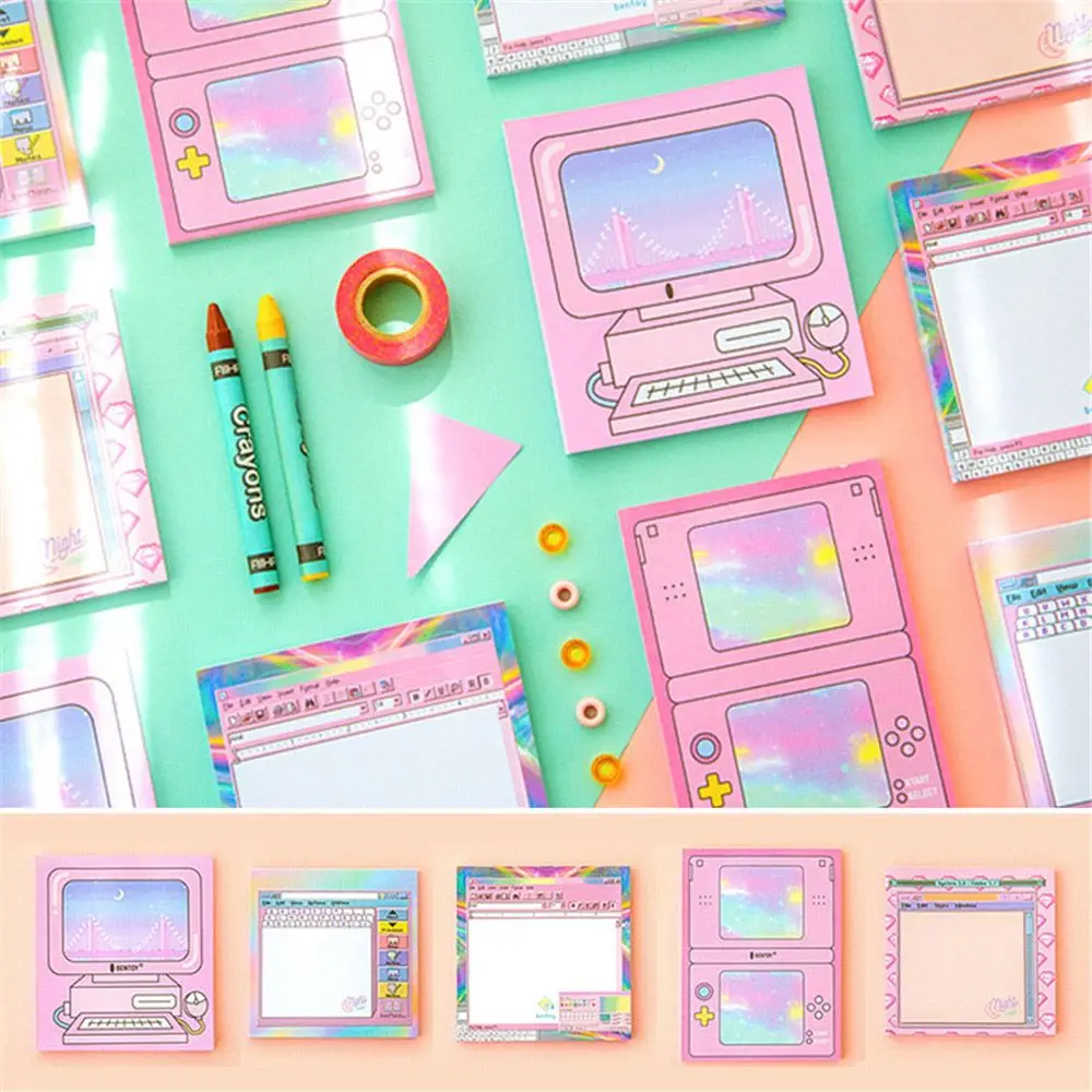 1 шт. компьютерный дизайн блокнот бумажный стикер Kawaii Sticky Notes DIY Скрапбукинг