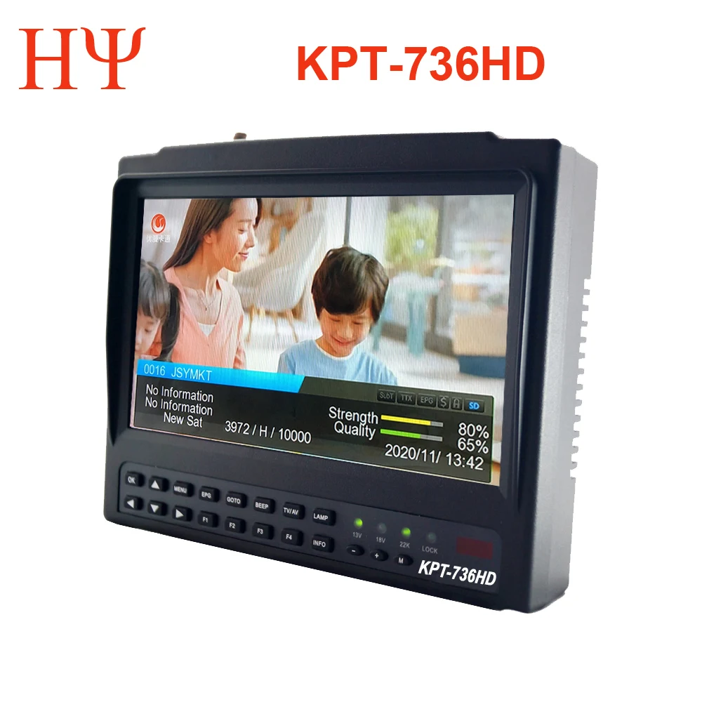 KPT 736H DVB S2 SatelliteFinder Full HD цифровой спутниковый ТВ приемник Finder метр MPEG 4 + HEVC H2.65 4K