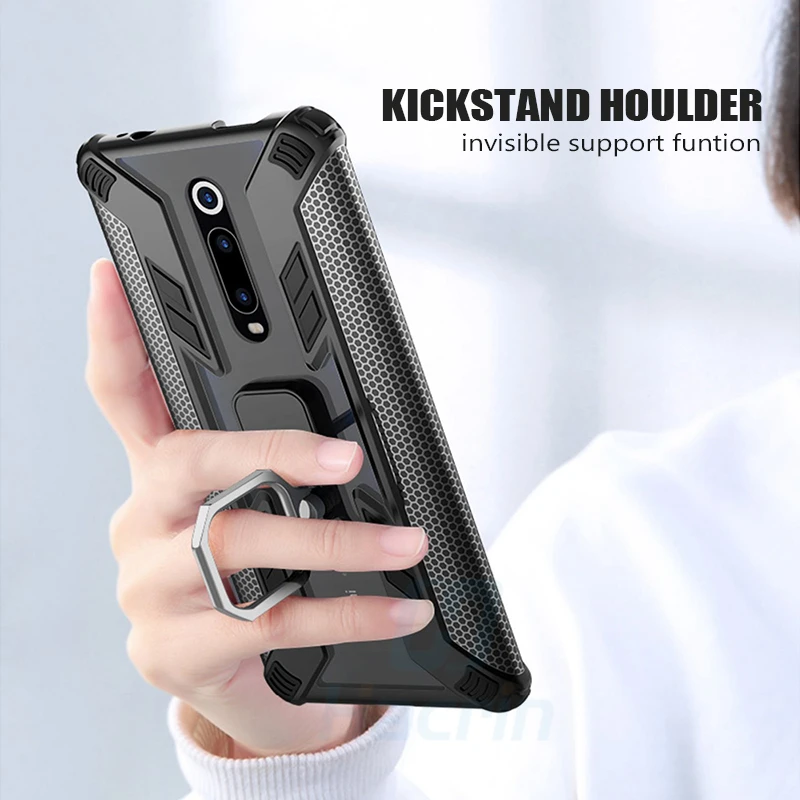 Защитный чехол для Xiao mi Red Note 8 Pro Чехол металлический магнитный держатель с