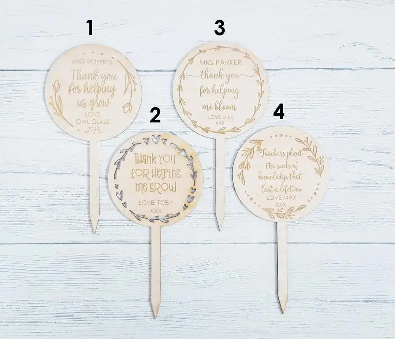 12 подарок для учителя Спасибо за помощь в выращивании растений маркер горшка