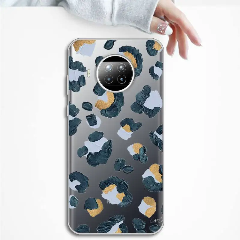 

Leopard Print Phone Case Transparent Clear for Xiaomi Redmi note 10 t 8 9 pro lite 11