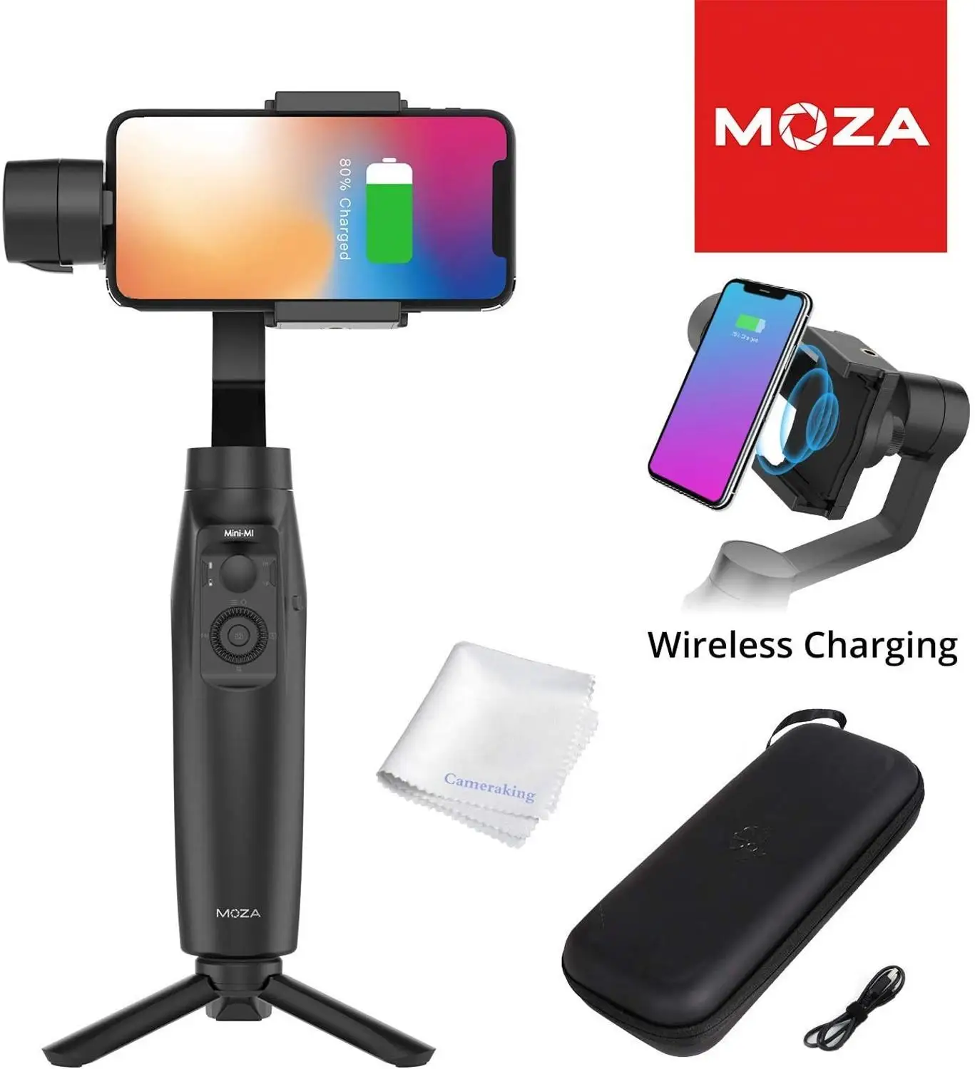 3 осевой стабилизатор для смартфона Moza Mini MI с беспроводной зарядкой обнаружение