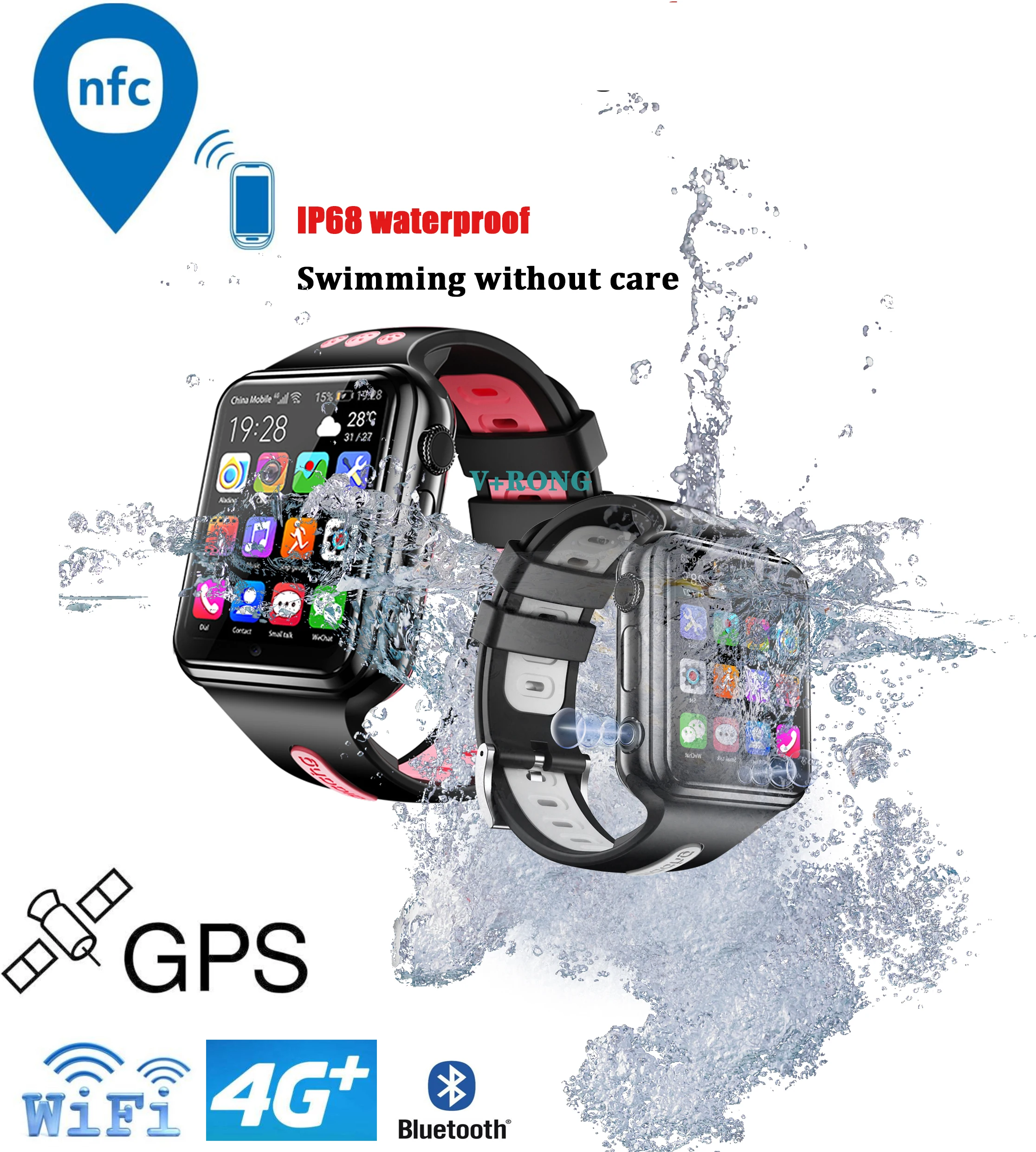 W5 2020 Новые 5G sim карты телефон часы GPS позиционирование Водонепроницаемый NFC