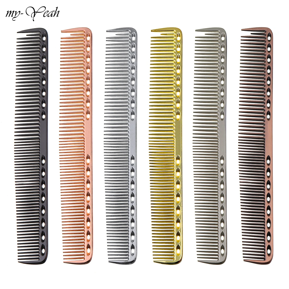 Металлическая Антистатическая Массажная расческа для волос 6 цветов изящная