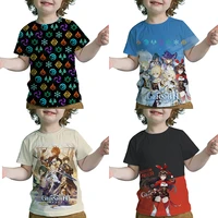 baby boys girls genshin impact 3d t shirts children cartoon tshirts toddler anime t shirt tee tops camiseta summer kids clothes