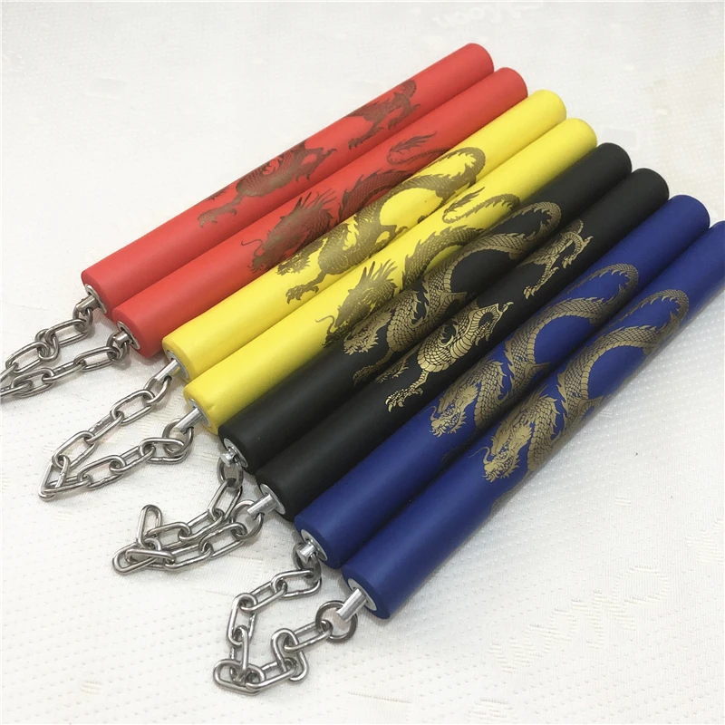 Nunchaku пенопластовый Рисунок дракона черные боевые искусства nunchucks палочки из