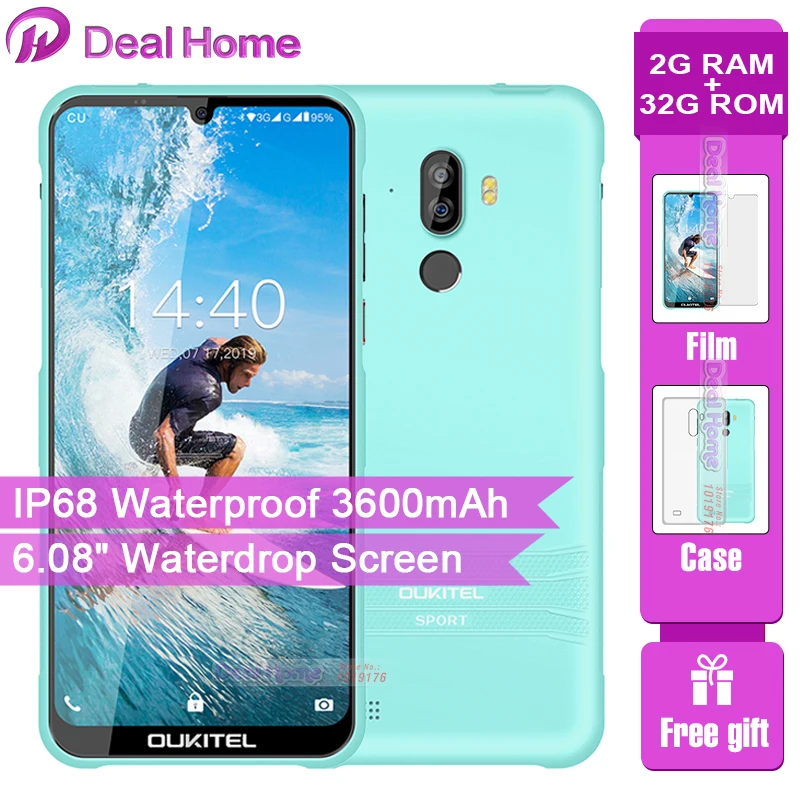 Мобильный телефон OUKITEL Y1000 экран 6 08 дюйма 19 5: 9 на базе Android 0 MT6580P 2 Гб ОЗУ 32 ПЗУ
