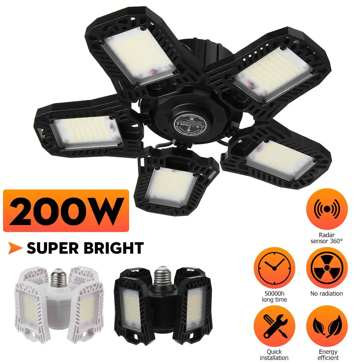 

220W High Bay потолочный светильник; Не деформируется и не светильник Промышленный светильник ing E27 светодиодный вентилятор гараж светильник 85-265V...