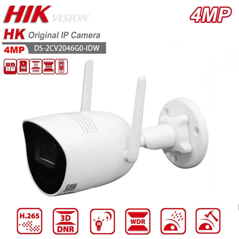 

For Hikvision DS-2CV2046G0-IDW 4MP Wireless Bullet IP Camera IR 30m SD Card Slot Waterproof Replace DS-2CV2041G2-IDW Network Cam