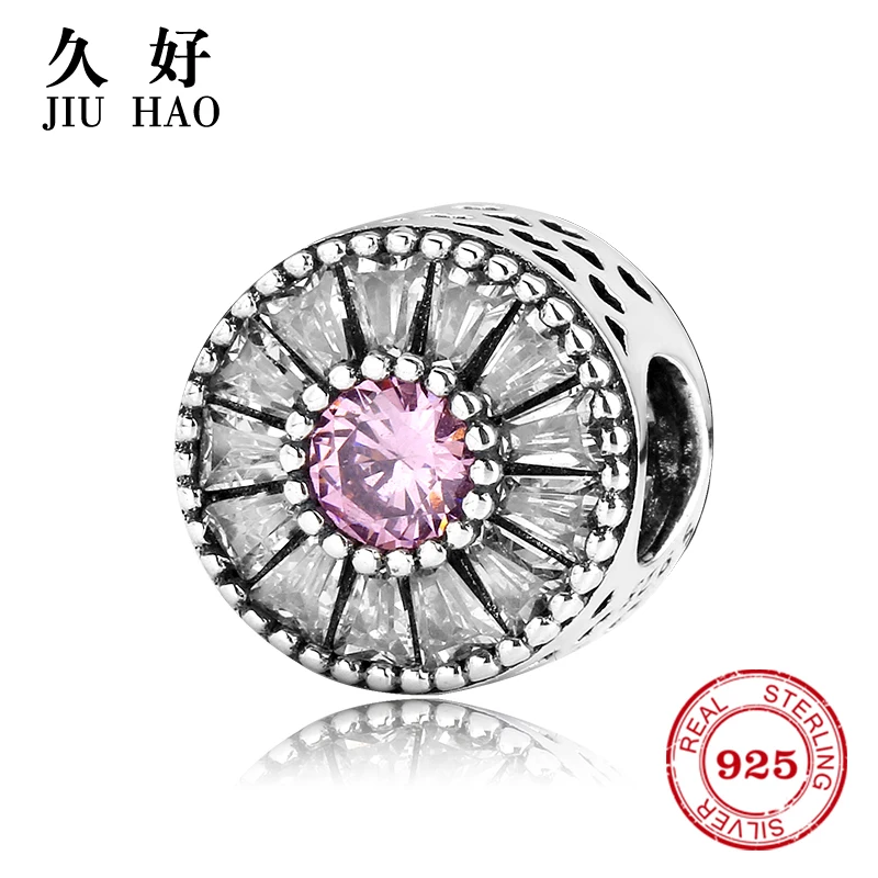 Женские аксессуары из стерлингового серебра 925 пробы с розовым цирконием модный