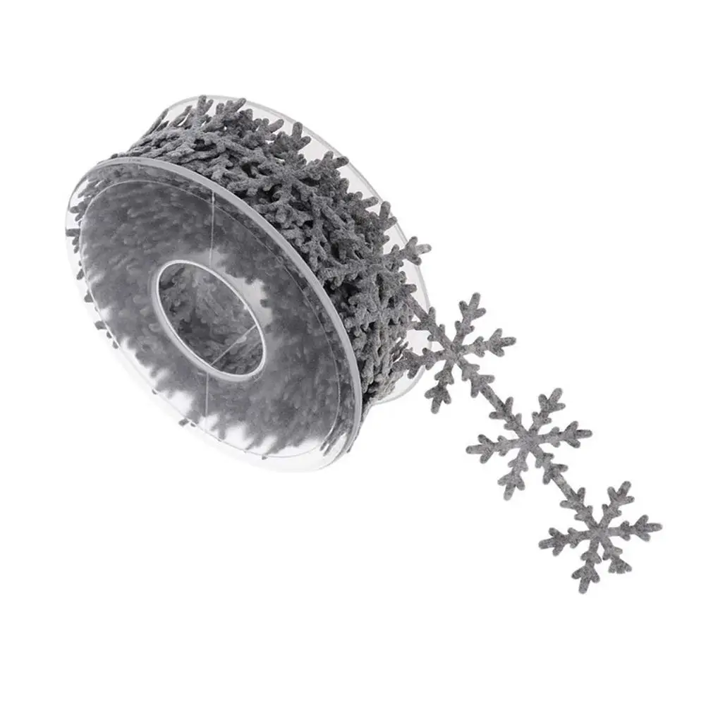 5 м Рождественская Снежинка лента в форме листьев Нетканая ткань украшение