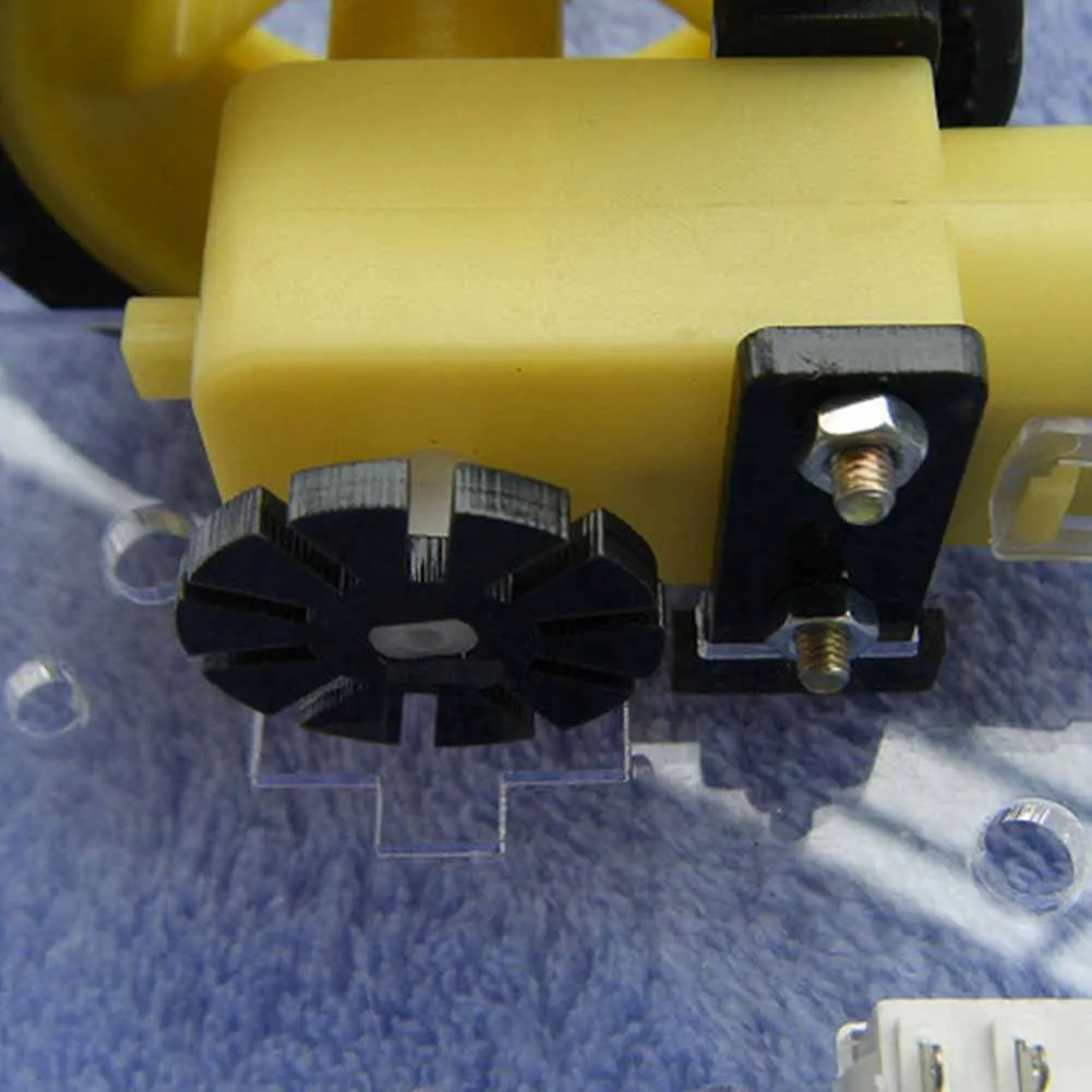 DIY 2 колесный умный робот автомобильный комплект шасси для Arduino черный +