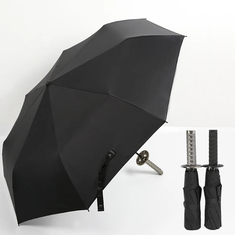 Самурайский нож ручной зонтик катана 3 Foloding японский аниме ниндзя ветрозащитный