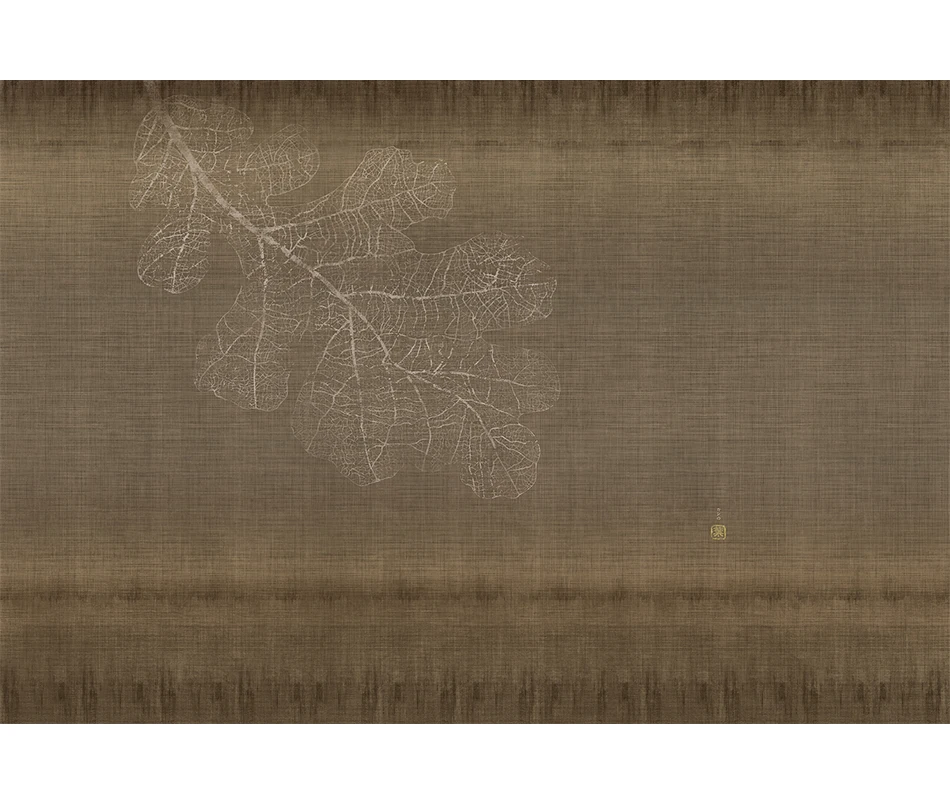 MASAR Original simple color fresco old room living room dining room business background wall wallpaper Oak leaf
