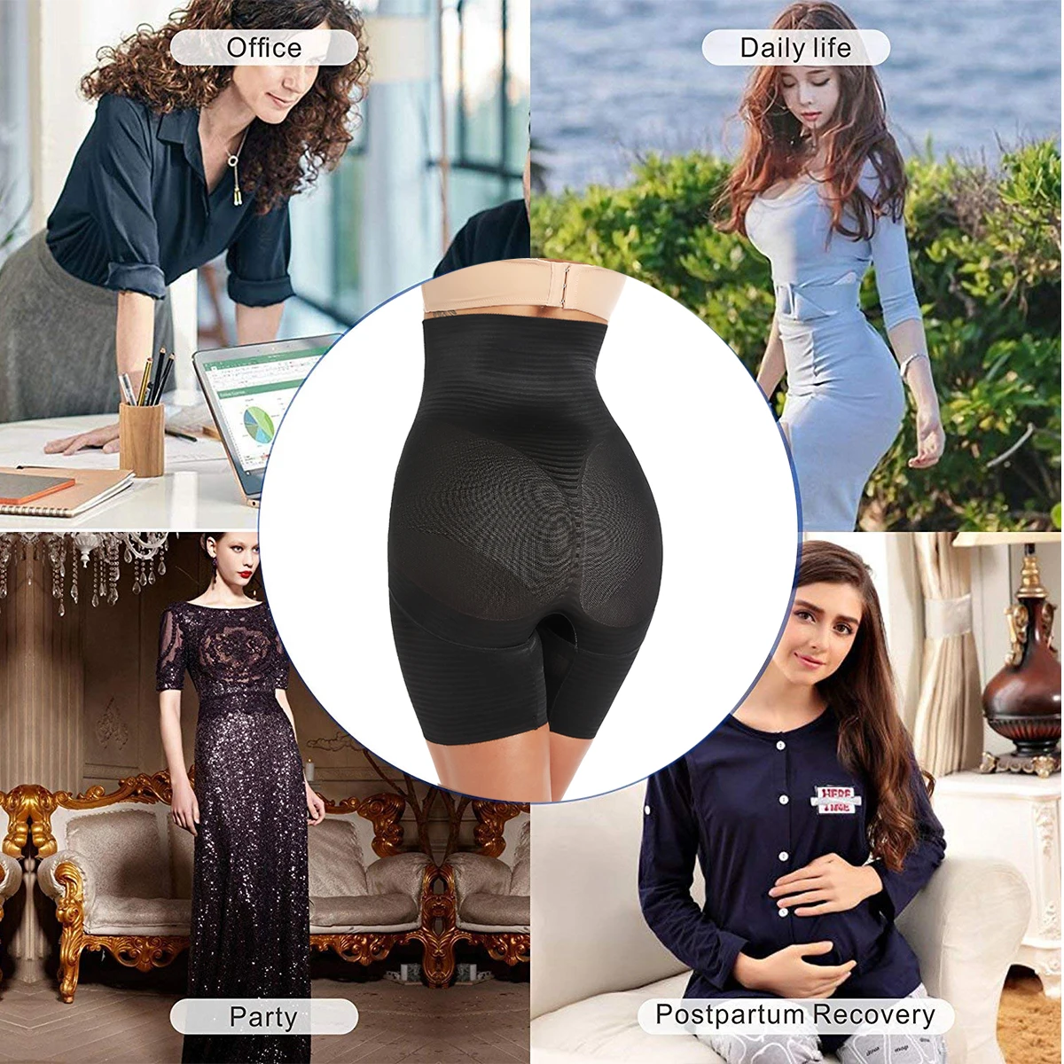 Шорты для контроля живота нижнее белье трусики средней длины похудения в области