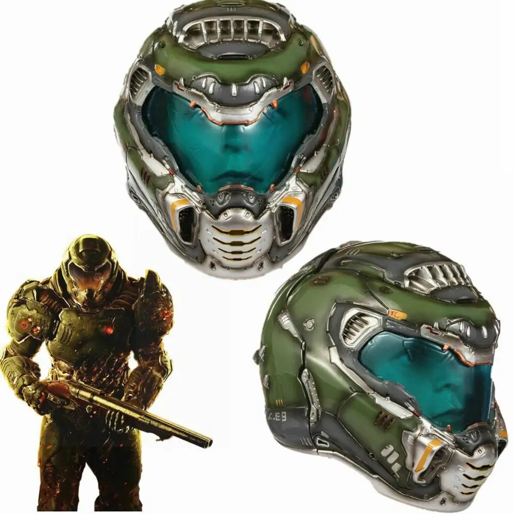 Xcoser Doom вечная Масштаб 1:1 косплей со шлемом игровая маска на всю голову съемный
