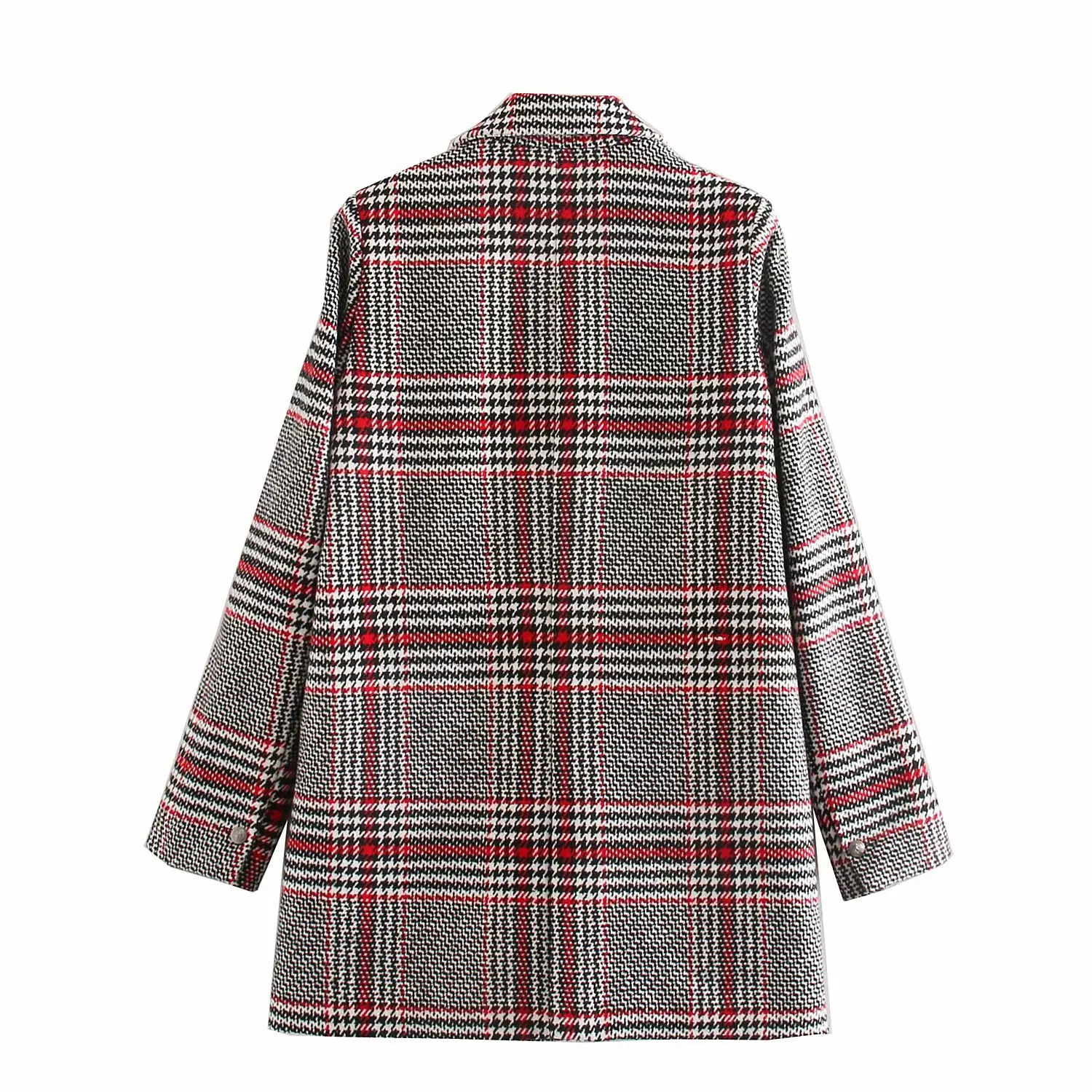 

2020 Spring autumn New Plaid Double breasted zaraing za women Suit Jacket coat sheining vadiming female Suit Jacket Xdn9292