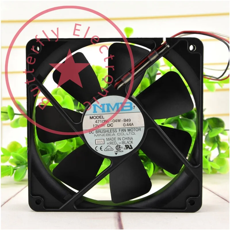 

Новый оригинальный охлаждающий вентилятор 4710NL-04W-B49 DC 12 В 0.44A, кулер 120*120*25 мм 12 см 12025