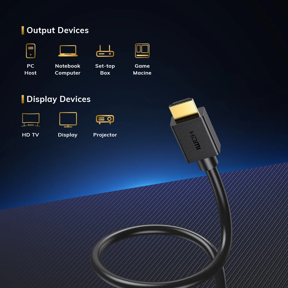 Кабель TOPK 4K HDMI совместимый с Xiaomi Mi Box 4K/60Hz цифровые кабели для PS5 PS4 кабель 2 1|Кабели