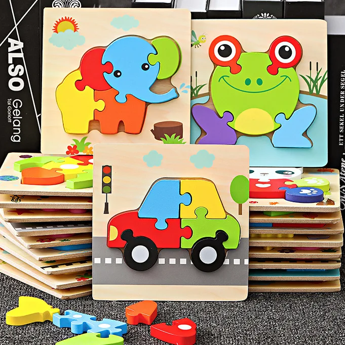 

CHILDREN'S Early Education 3D Puzzle Model Building Blocks Children Learning Cognitive Make-up 1-2-3-4-Year-Old Educational Forc