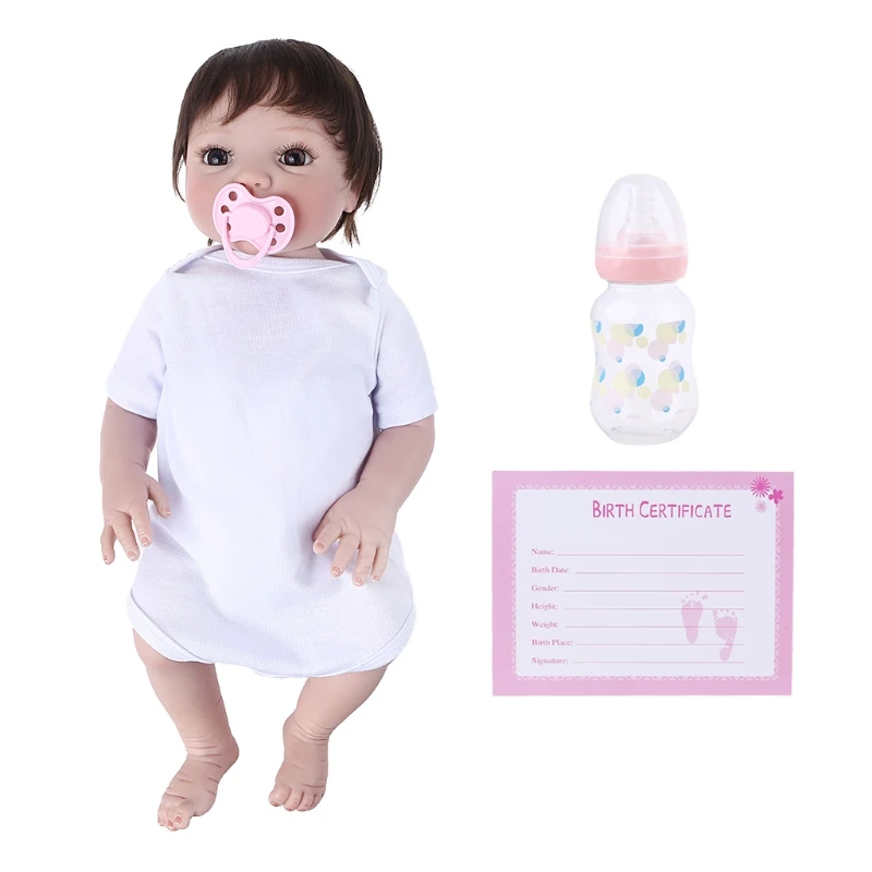 

Кукла новорожденная для девочек/мальчиков, Интерактивная Мягкая Реалистичная кукла для дня рождения, 50 л, 18 дюймов