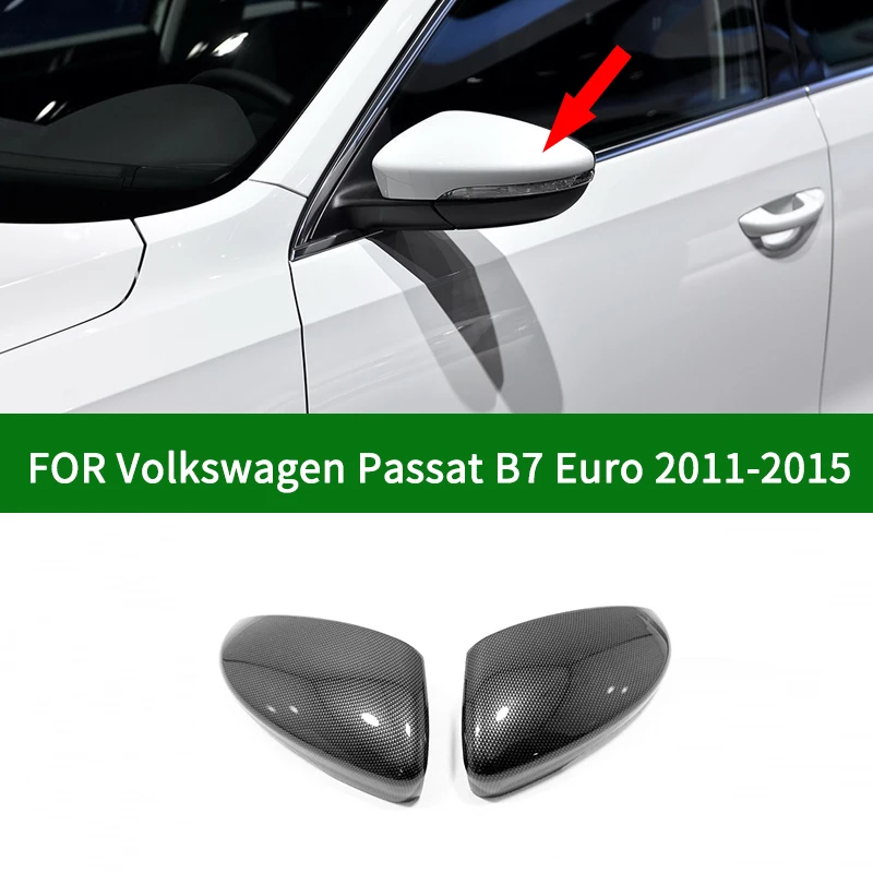 Боковое зеркало заднего вида для Volkswagen VW Passat B7 Евро 2011 2015 из углеродного волокна