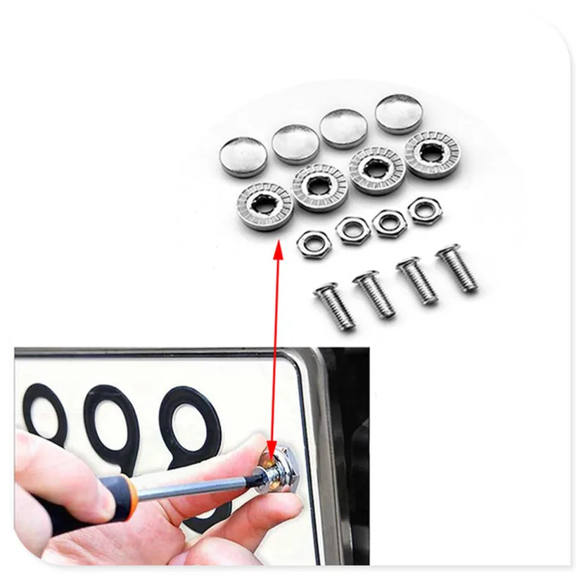 16X автомобиля номерной знак болты Болт рама хромированный винт для Volkswagen VW B6 Jetta Mk5